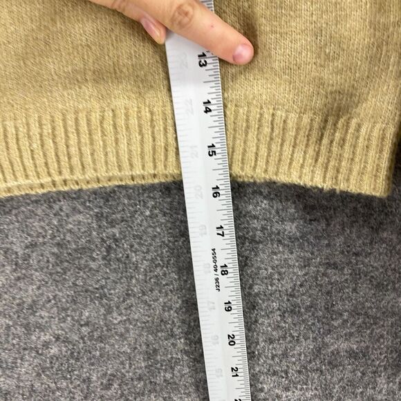 Princess Polly Sweater Pullover Women 2 Beige Knit Turtleneck Long Sleeve Crop - Picture 8 of 9